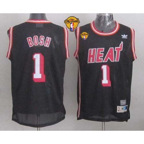 68646d3ad7d9c_1 Heat #1 Chris Bosh Black Hardwood Classics Nights Finals Patch Stitched NBA Jersey