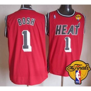 68646d46e0877_1 Heat #1 Chris Bosh Red Hardwood Classics Nights Finals Patch Stitched NBA Jersey