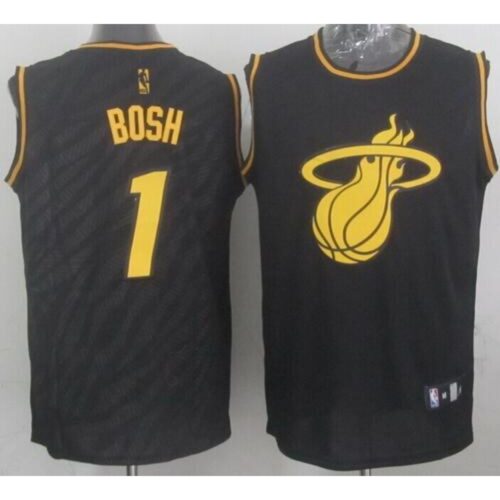 68646d613c250_1 Heat #1 Chris Bosh Black Precious Metals Fashion Stitched NBA Jersey