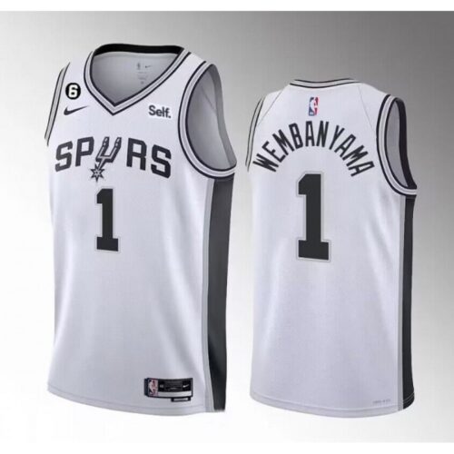 68646d83a4ec3_1 Men's San Antonio Spurs #1 Victor Wembanyama White 2022/23 Association Edition With NO.6 Patch Stitched Basketball Jersey