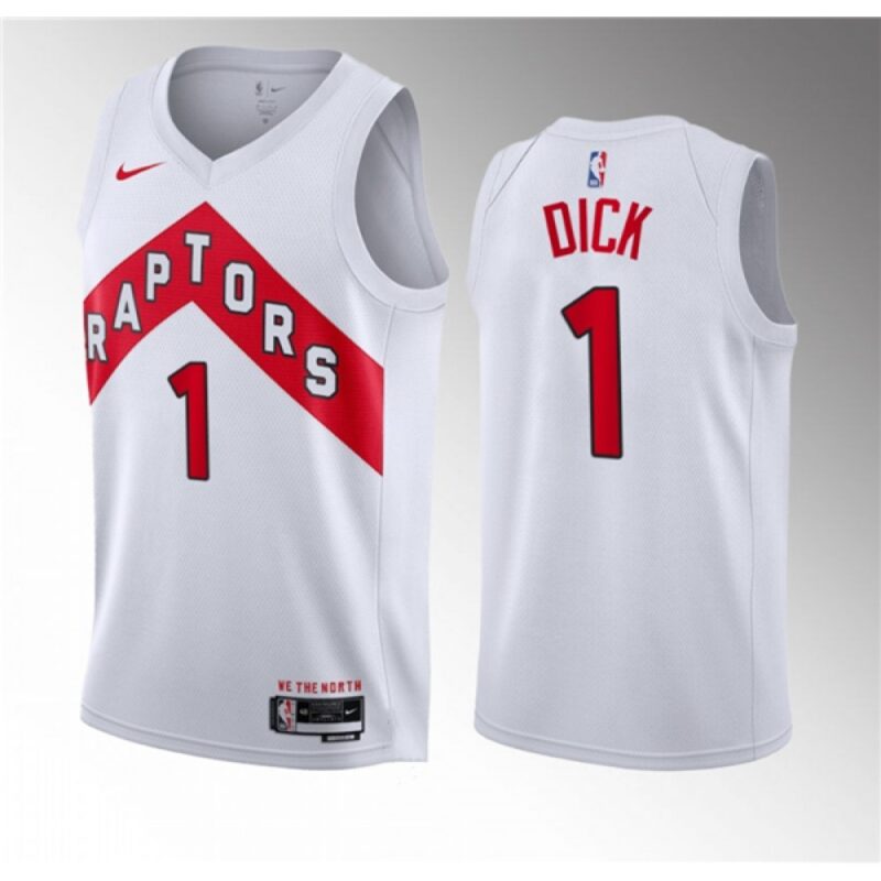 68646da64900a_1 Men's Toronto Raptors #1 Gradey Dick White 2023 Draft Association Edition Stitched Basketball Jersey