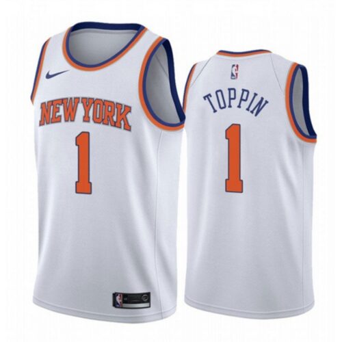68646db560d9f_1 New Yok Knicks #1 Obi Toppin White Association Edition Stitched Swingman Jersey