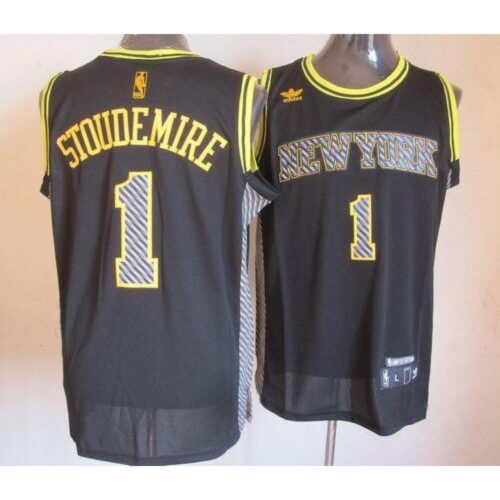 68646dbcdbc2f_1 Knicks #1 Amare Stoudemire Black Electricity Fashion Stitched NBA Jersey