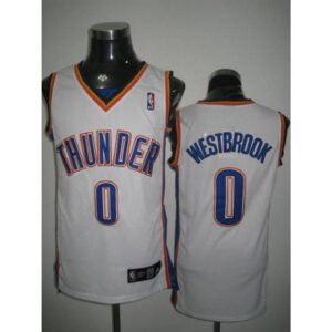 68646e18d3e3a_1 Thunder #0 Russell Westbrook Stitched White NBA Jersey