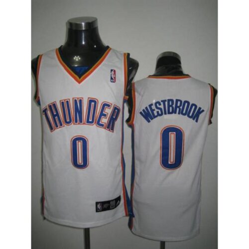 68646e18d3e3a_1 Thunder #0 Russell Westbrook Stitched White NBA Jersey