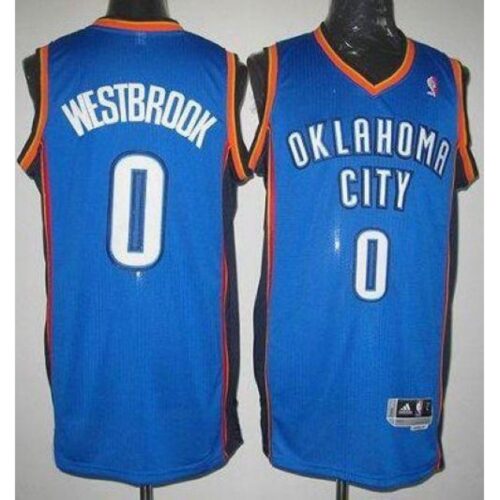 68646e33c8e43_1 Thunder #0 Russell Westbrook Blue Stitched Youth NBA Jersey