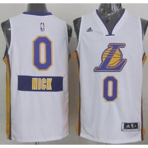 68646e36b5e7b_1 Lakers #0 Nick Young White 2014-15 Christmas Day Stitched NBA Jersey