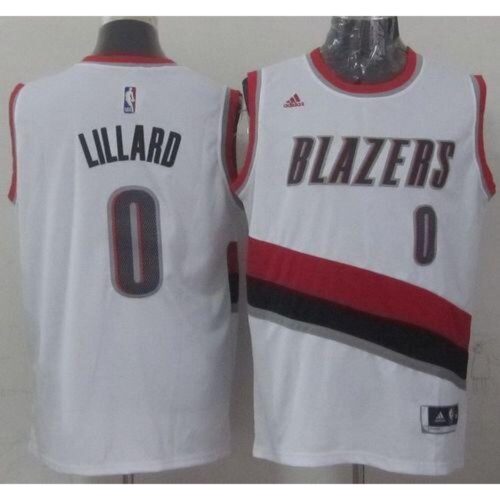 68646e78a8cf6_1 Blazers #0 Damian Lillard White Home Stitched NBA Jersey