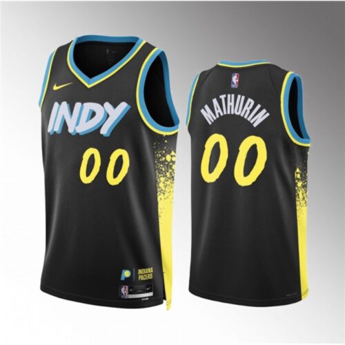 68646ec9ca7b2_1 Men's Indiana Pacers #00 Bennedict Mathurin Black 2023/24 City Edition Stitched Basketball Jersey
