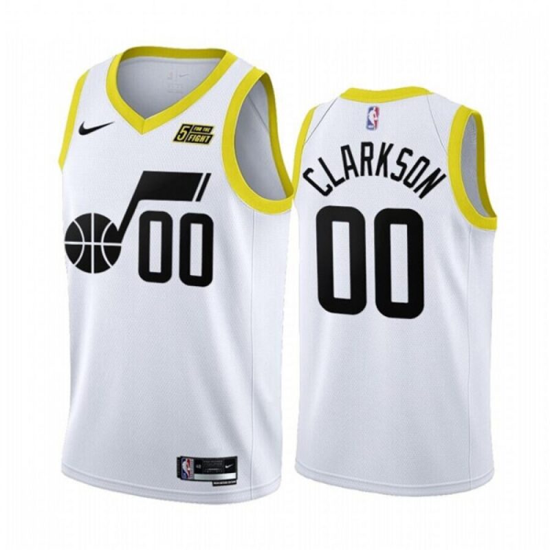 68646ee2a64c3_1 Men's Utah Jazz #00 Jordan Clarkson 2022/23 White Association Edition Stitched Basketball Jersey