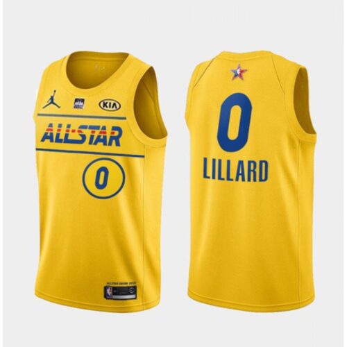 68646f302ecef_1 Men's 2021 All-Star #0 Damian Lillard Yellow Western Conference Stitched NBA Jersey