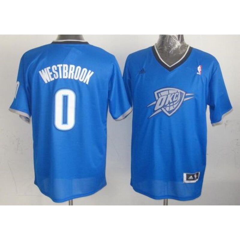 68646fa0dfafb_1 Thunder #0 Russell Westbrook Blue 2013 Christmas Day Swingman Stitched NBA Jersey