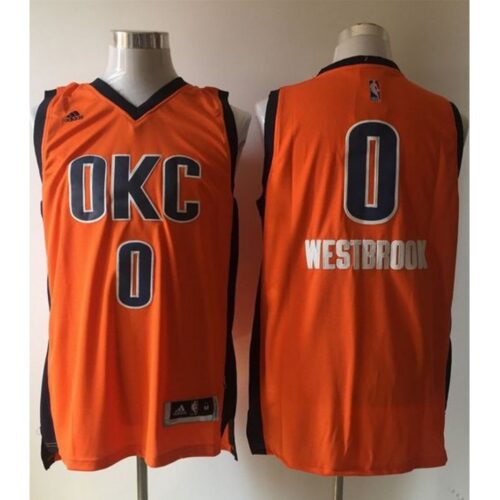 68646fd06f8f2_1 Thunder #0 Russell Westbrook Orange Alternate Stitched NBA Jersey