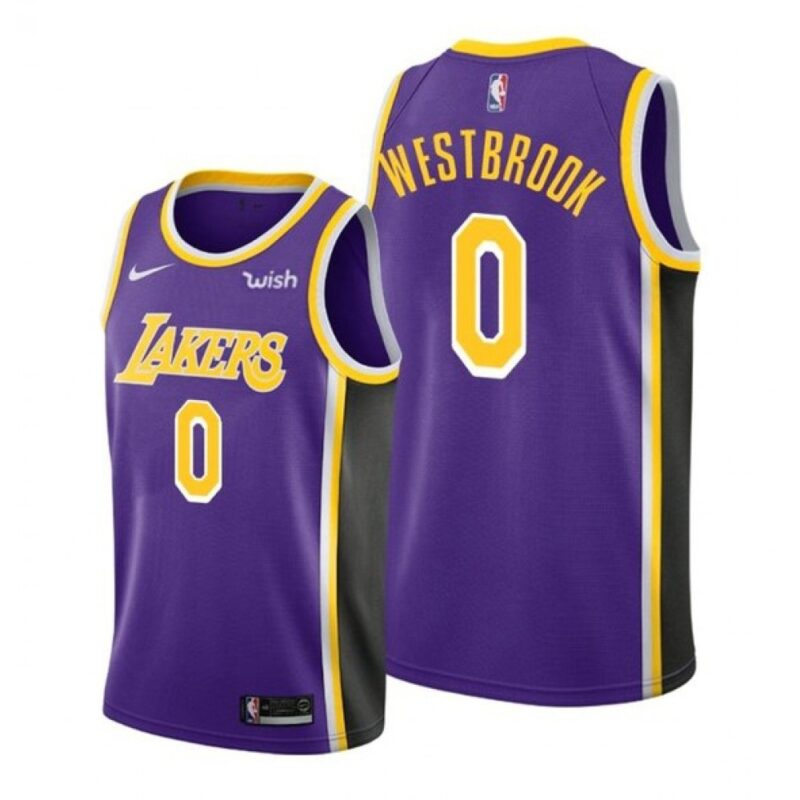 68646ffea295d_1 Men's Los Angeles Lakers #0 Russell Westbrook Purple Stitched Basketball Jersey