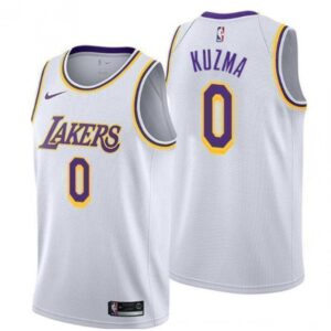 6864700283f89_1 Men's Los Angeles Lakers #0 Kyle Kuzma White Stitched NBA Jersey