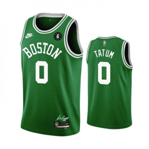 6864702d265be_1 Men's Boston Celtics #0 Jayson Tatum Green No.6 Patch Stitched Basketball Jersey
