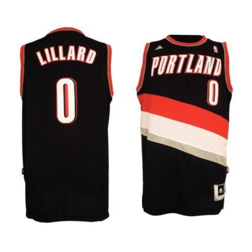 68647075b9341_1 Blazers #0 Damian Lillard Black Revolution 30 Stitched NBA Jersey