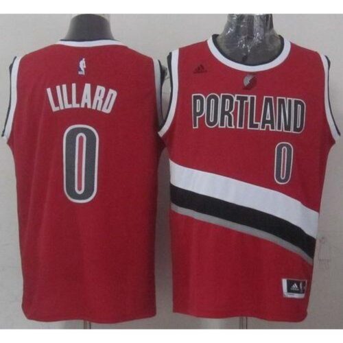 6864708fef7f2_1 Blazers #0 Damian Lillard Red Stitched NBA Jersey