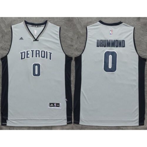 6864709ade0c8_1 Pistons #0 Andre Drummond Gray Stitched NBA Jersey