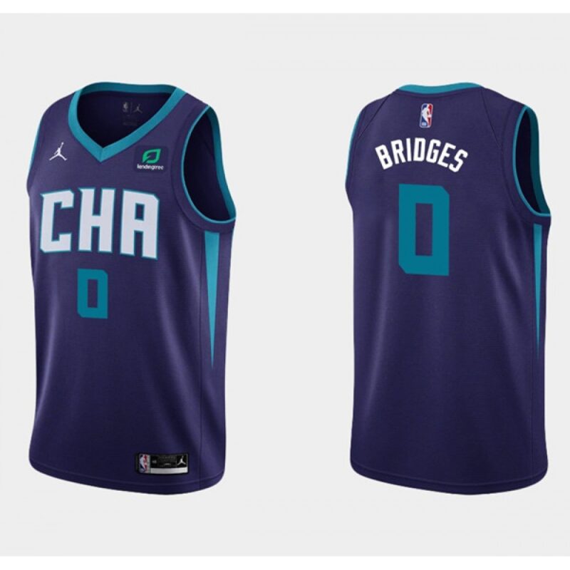 686470f071cea_1 Men's Charlotte Hornets #0 Miles Bridges Purple Stitched Basketball Jersey