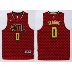 686470fbd630a_1 Hawks #0 Jeff Teague Red Swingman Stitched NBA Jersey