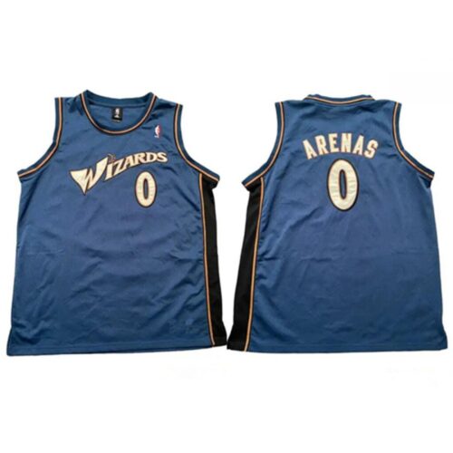 6864712165b4e_1 Men's Washington Wizards #0 Gilbert Arenas Blue Stitched Basketball Jersey