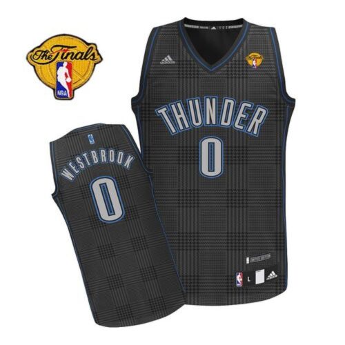 686471713a46a_1 Thunder #0 Russell Westbrook Black Rhythm Fashion With Finals Patch Stitched NBA Jersey