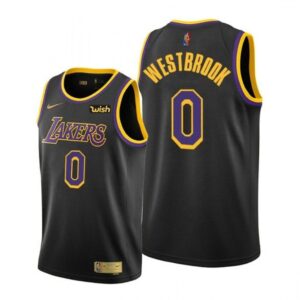 6864718413ad0_1 Men's Los Angeles Lakers #0 Russell Westbrook Black/Purple Stitched Basketball Jersey