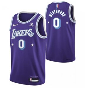 68647192ebf4b_1 Men's Los Angeles Lakers #0 Russell Westbrook Purple 2021 City Edition 75th Anniversary Stitched Jersey
