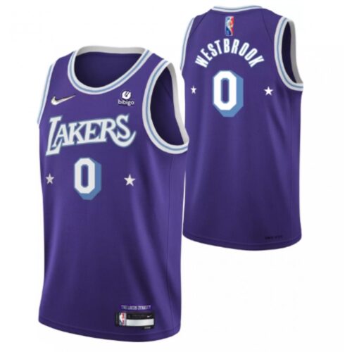 68647192ebf4b_1 Men's Los Angeles Lakers #0 Russell Westbrook Purple 2021 City Edition 75th Anniversary Stitched Jersey