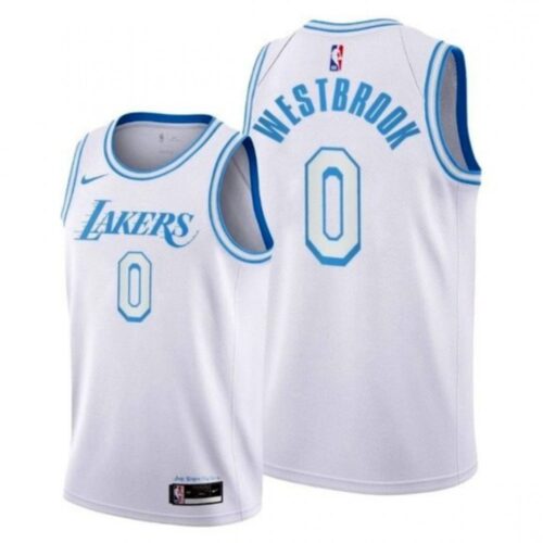 6864719ebf1d9_1 Men's Los Angeles Lakers #0 Russell Westbrook White City Edition Stitched Basketball Jersey