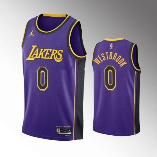 686471aa52ac2_1 Men's Los Angeles Lakers #0 Russell Westbrook Statement Edition Purple Stitched Basketball Jersey