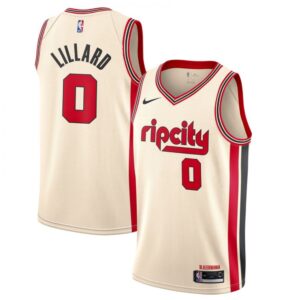 686472037ebeb_1 Men's Portland Trail Blazers #0 Damian Lillard Cream 2019 City Edition Stitched NBA Jersey