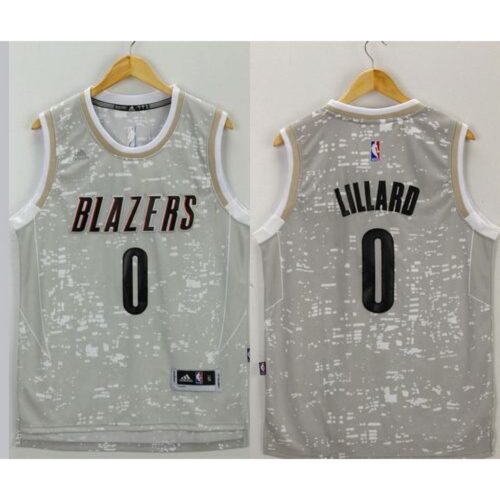 686472070b18a_1 Blazers #0 Damian Lillard Grey City Light Stitched NBA Jersey