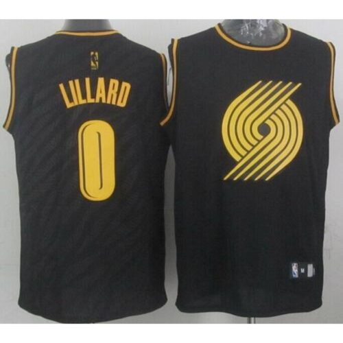 6864720ae9063_1 Blazers #0 Damian Lillard Black Precious Metals Fashion Stitched NBA Jersey