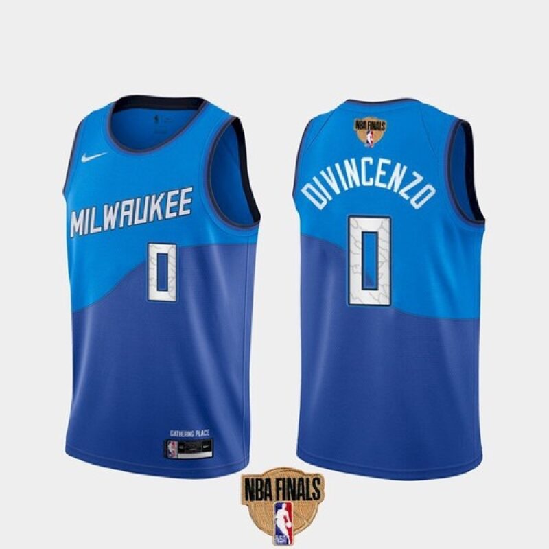 686472271e7e8_1 Men's Milwaukee Bucks #0 Donte DiVincenzo 2021 NBA Finals Blue City Edition Stitched Jersey