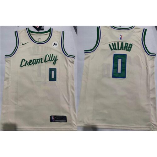 6864722abee37_1 Men's Milwaukee Bucks #0 Damian Lillard Cream City Edition Swingman Stitched Basketball Jersey