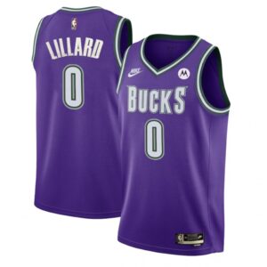 6864722e55c2c_1 Men's Milwaukee Bucks #0 Damian Lillard Purple 222/23 Classic Edition Stitched Basketball Jersey