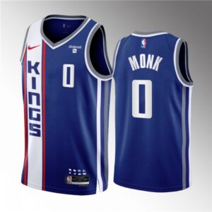 686472542a024_1 Men's Sacramento Kings #0 Malik Monk Blue 2023/24 City Edition Stitched Basketball Jersey