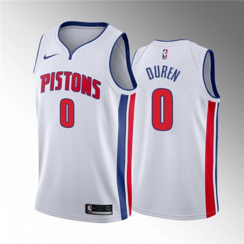 6864725f3aa5f_1 Men's Detroit Pistons #0 Jalen Duren 2020-21 White Association Edition Stitched Jersey