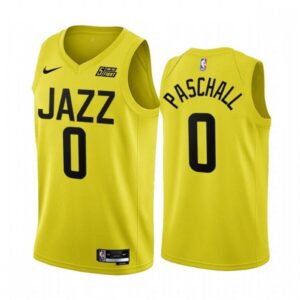 686472757b984_1 Men's Utah Jazz #0 Eric Paschall 2022/23 Yellow Icon Edition Stitched Basketball Jersey
