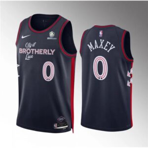 68647280c190b_1 Men's Philadelphia 76ers #0 Tyrese Maxey Navy 2023/24 City Edition Stitched Jersey