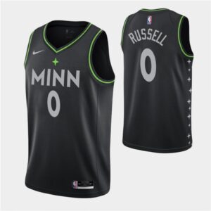 686472a3de13d_1 Men's Minnesota Timberwolves #0 D'Angelo Russell 2020-21 Black City Edition Stitched Jersey