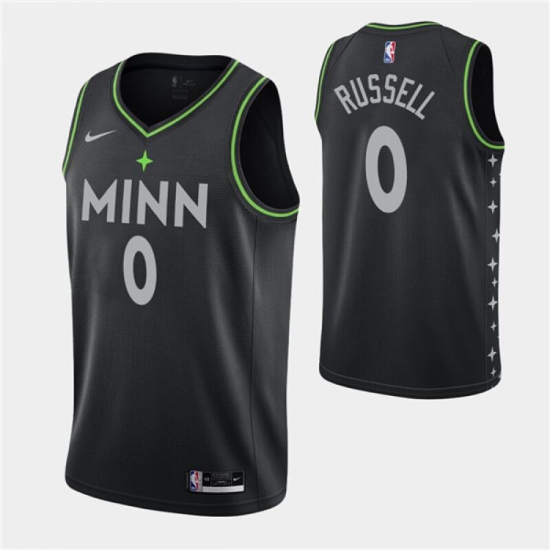 686472a3de13d_1 Men's Minnesota Timberwolves #0 D'Angelo Russell 2020-21 Black City Edition Stitched Jersey