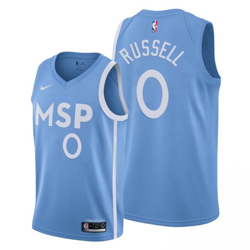686472a7b9a03_1 Men's Minnesota Timberwolves #0 D'Angelo Russell Blue 2019 City Edition Stitched NBA Jersey