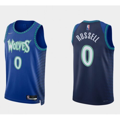 686472ab639d6_1 Men's Minnesota Timberwolves #0 D'angelo Russell 2021/22 City Edition Royal 75th Anniversary Stitched Jersey