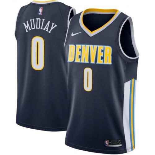 686472beb7bf2_1 Men's Denver Nuggets #0 Emmanuel Mudiay Navy Icon Edition Stitched Jersey