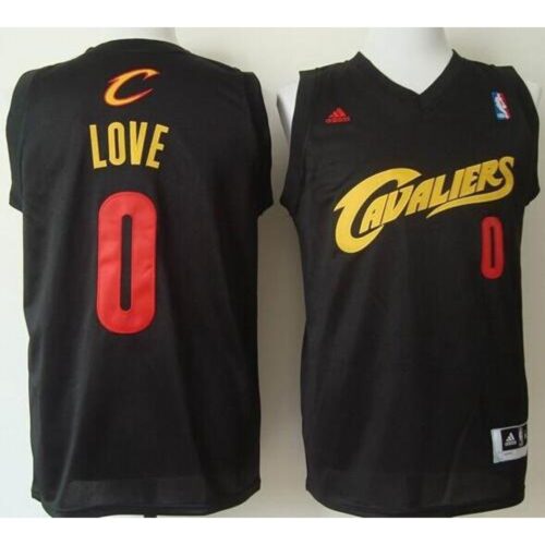 686472d594687_1 Cavaliers #0 Kevin Love Black(Red No.) Fashion Stitched NBA Jersey