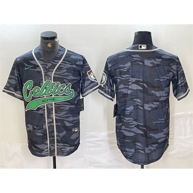 68647336ad0c6_1 Men's Boston Celtics Blank Gray Camo With Patch Stitched Baseball Jersey