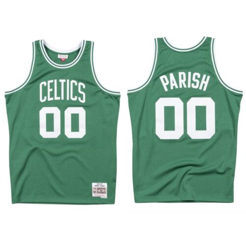 686473581a658_1 Men's Boston Celtics #00 Robert Parish Green 1985-86 Throwback Stitched Jersey